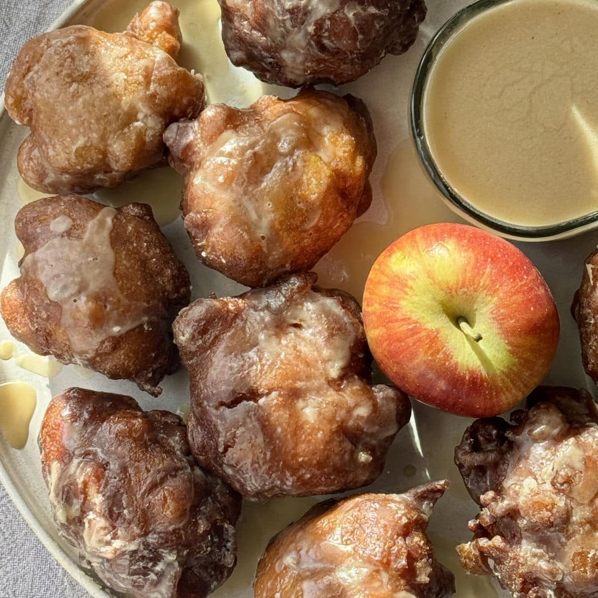 Easy Glazed Applesauce Fritters