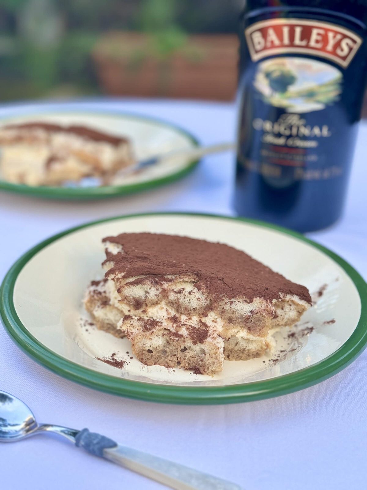 plate with baileys tiramisu on.