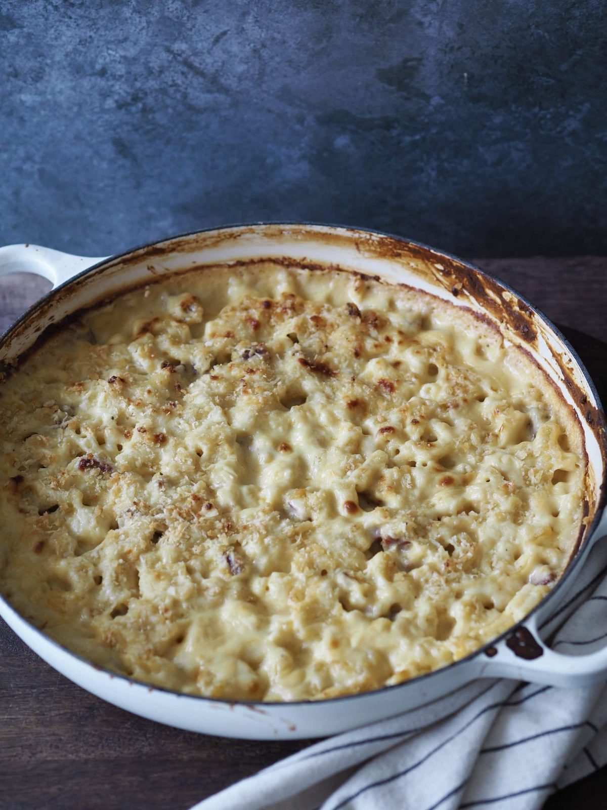 Baked gouda Mac and Cheese.