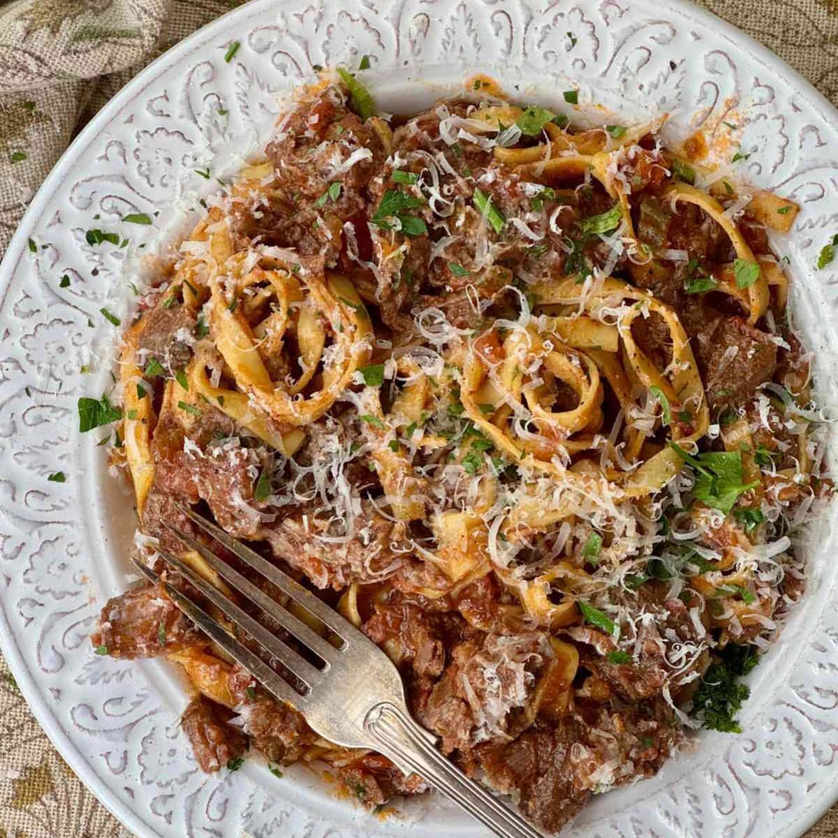Slow-Cooked Beef Ragu with Beef Shin
