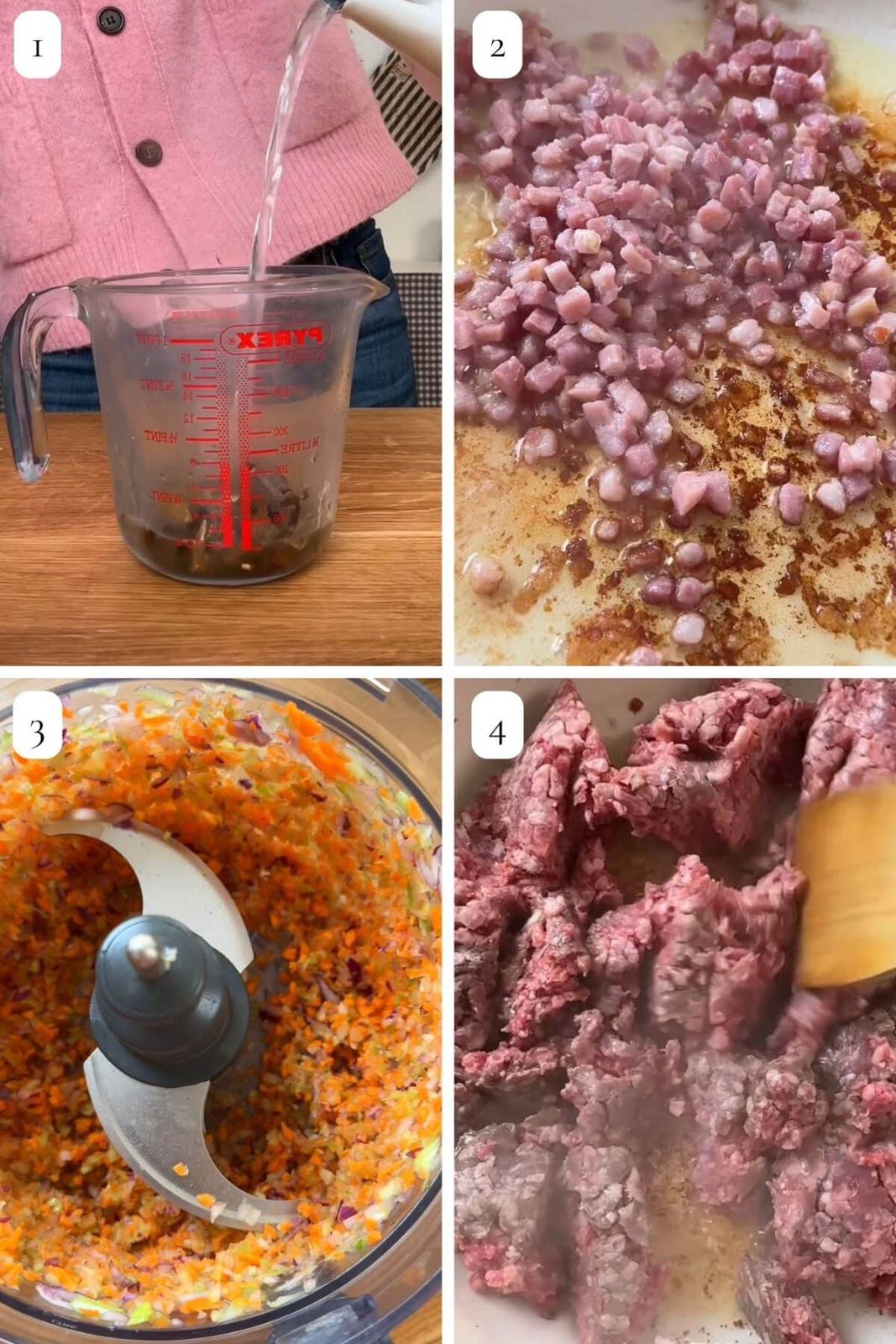 step by step guide on bolognese pasta bake.