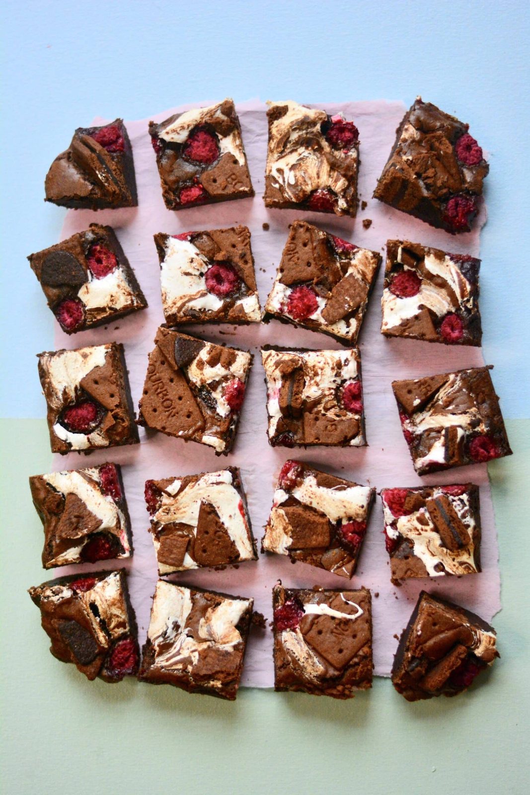 Bourbon Brownies With Marshmallow & Raspberries Inspired By Frances Quinn