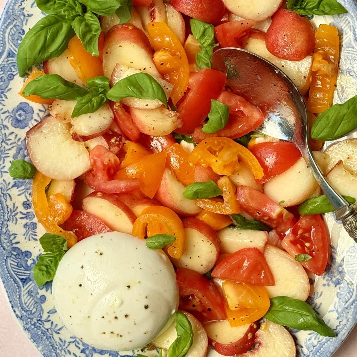 Burrata and Peach Salad
