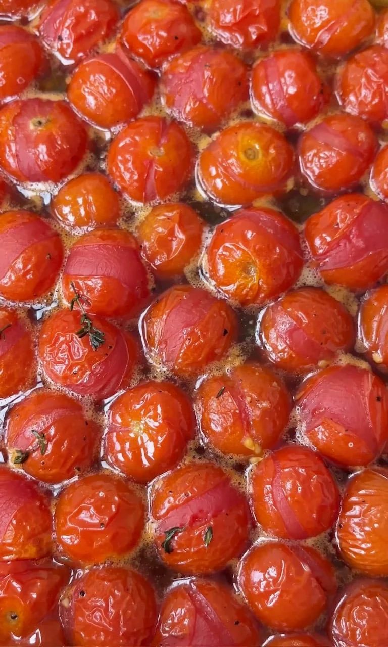 roasted cherry tomatoes.