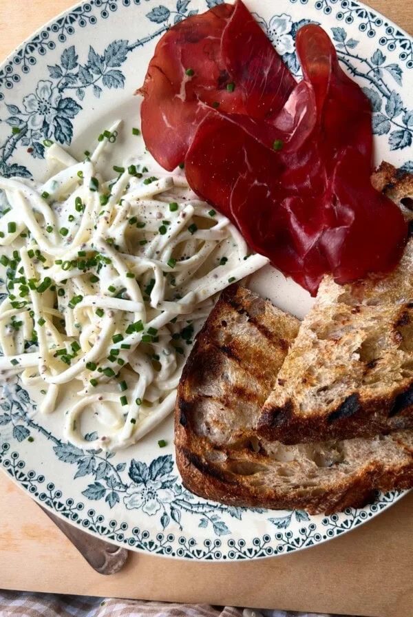 celeri remoulade on plate.