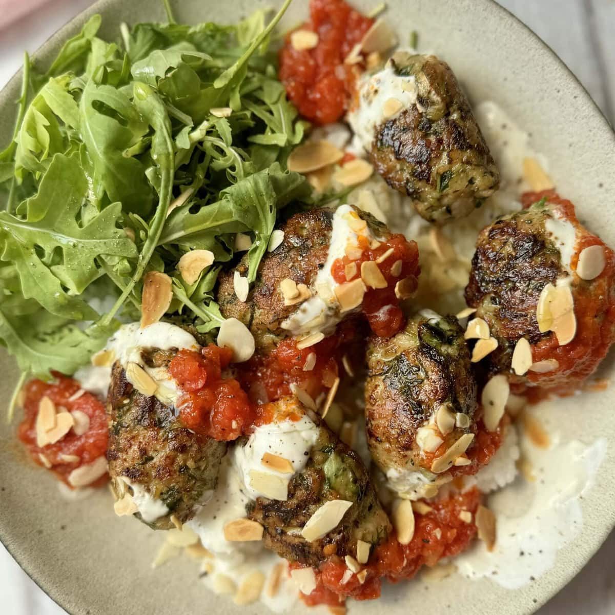 Easy Chicken Kofta Rice Bowls with Chilli and Tomato