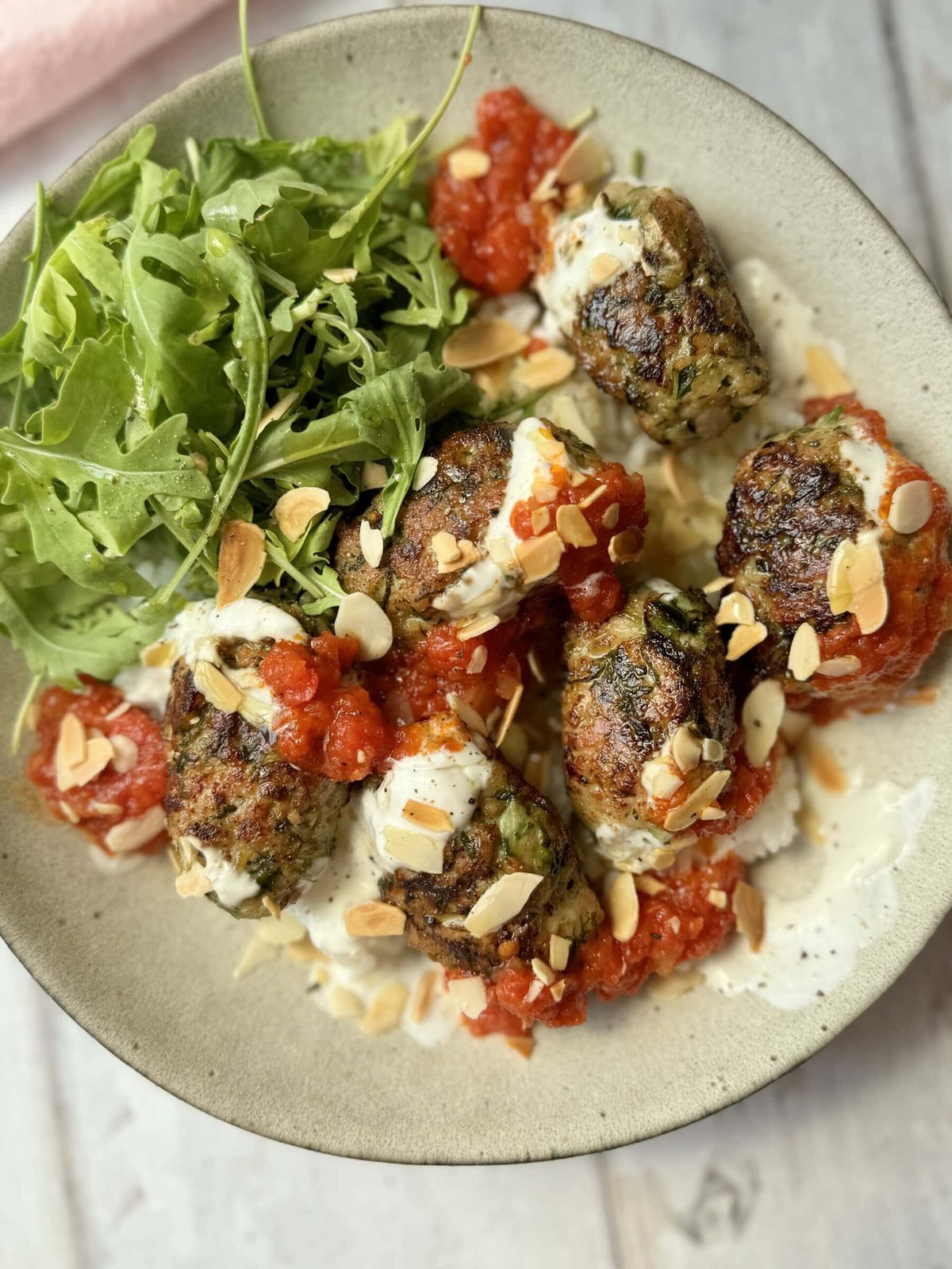 Serving Chicken Koftas.