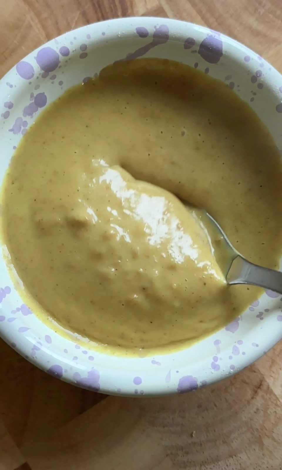 Chicken satay sauce mixed together.