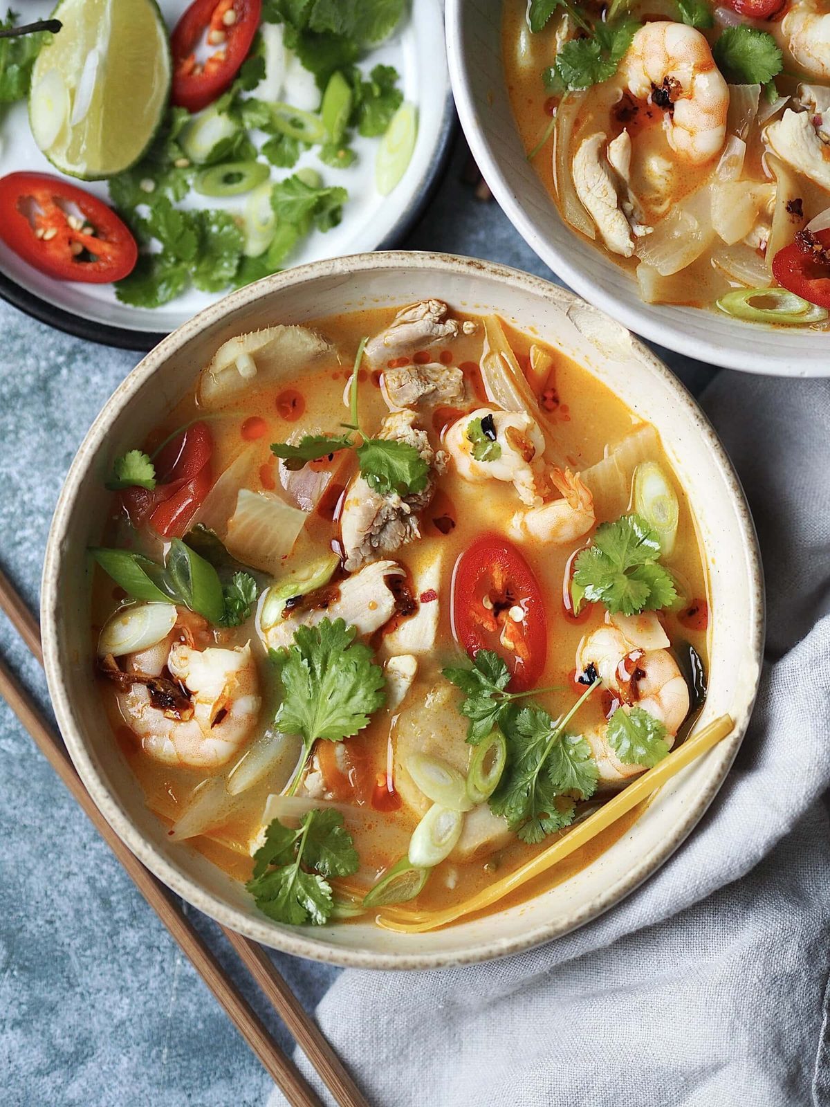 Chicken and Prawn Tom Yum Soup