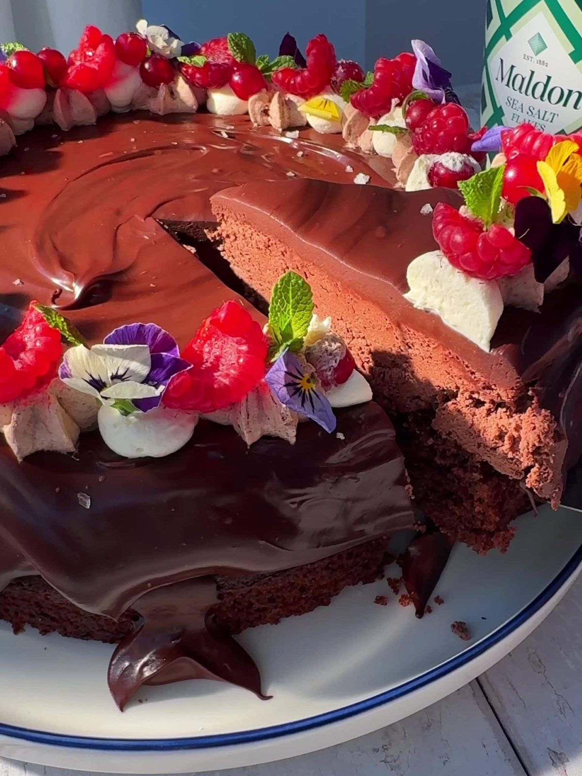 Chocolate Cake with Chocolate Mousse