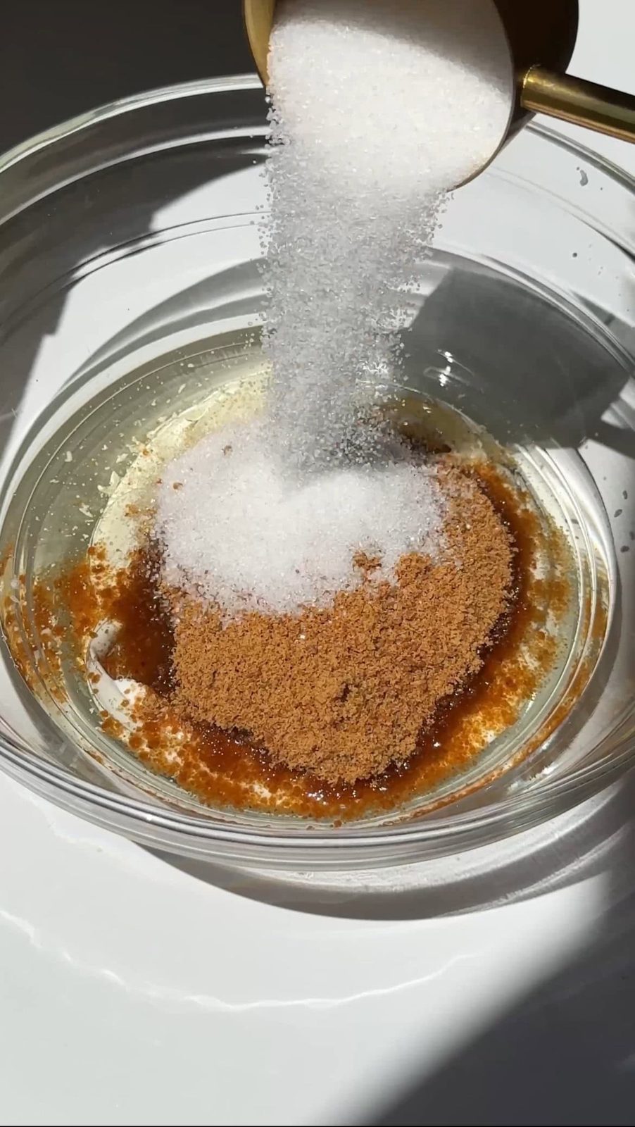 mixing cake batter