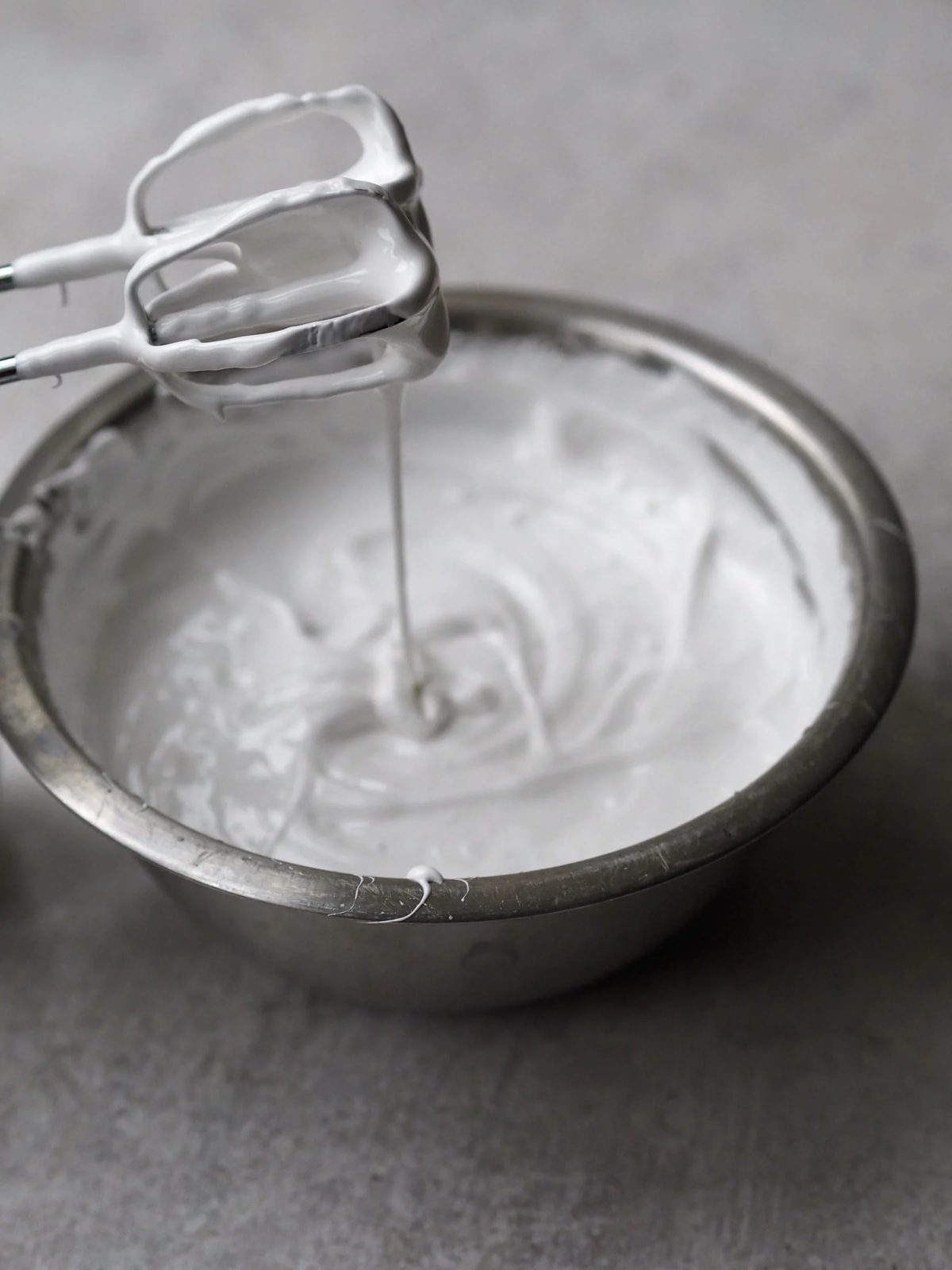 Whisking egg whites with Marshmallow mixture