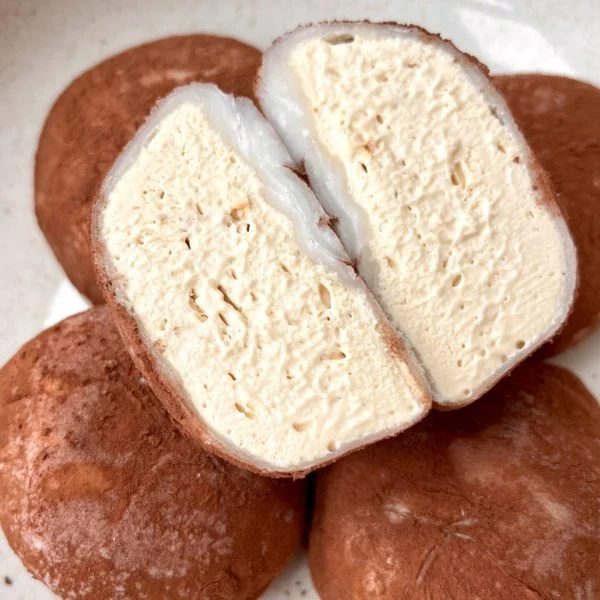 mochi bites cross-section.