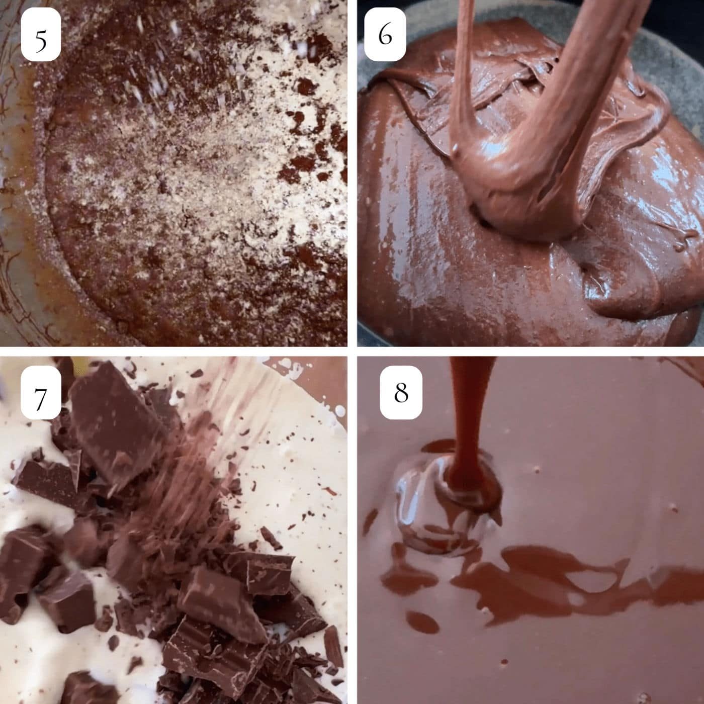 chocolate mud cake steps by steps.