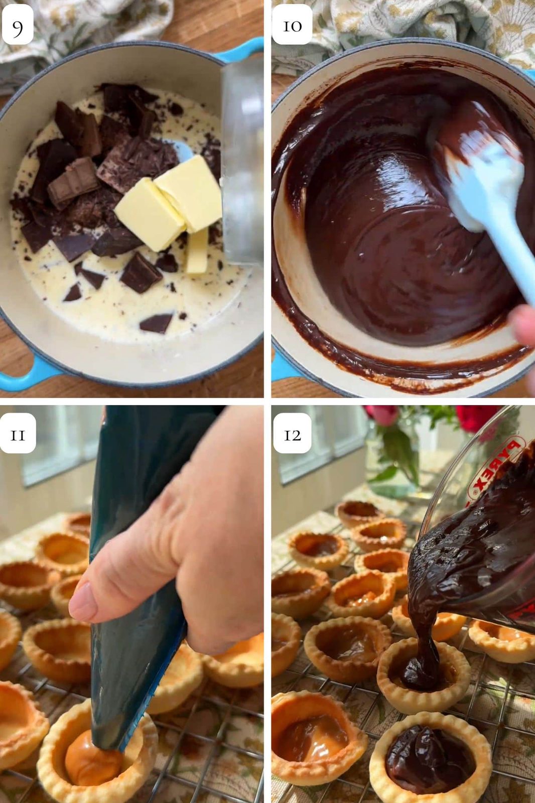 CHOCOLATE TARTS STEPS.