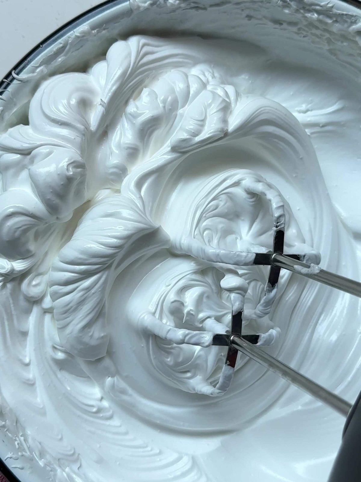 Whipping egg whites.