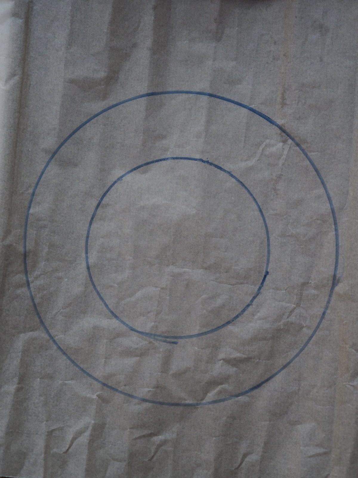 Round circles on parchment paper.