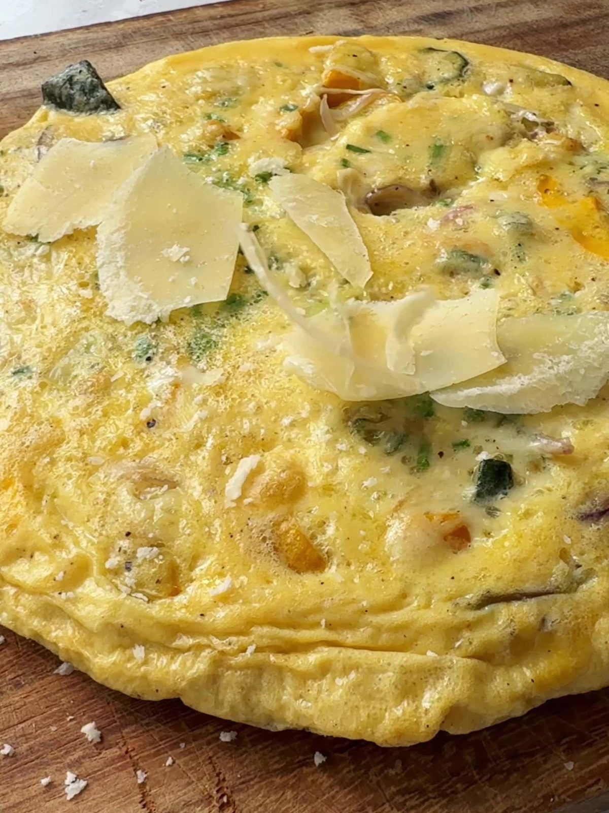 Remove frittata from oven