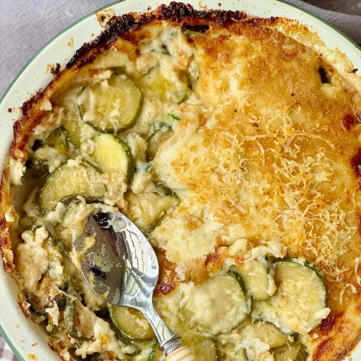 Creamy Courgette Gratin (Gratin de Courgettes)