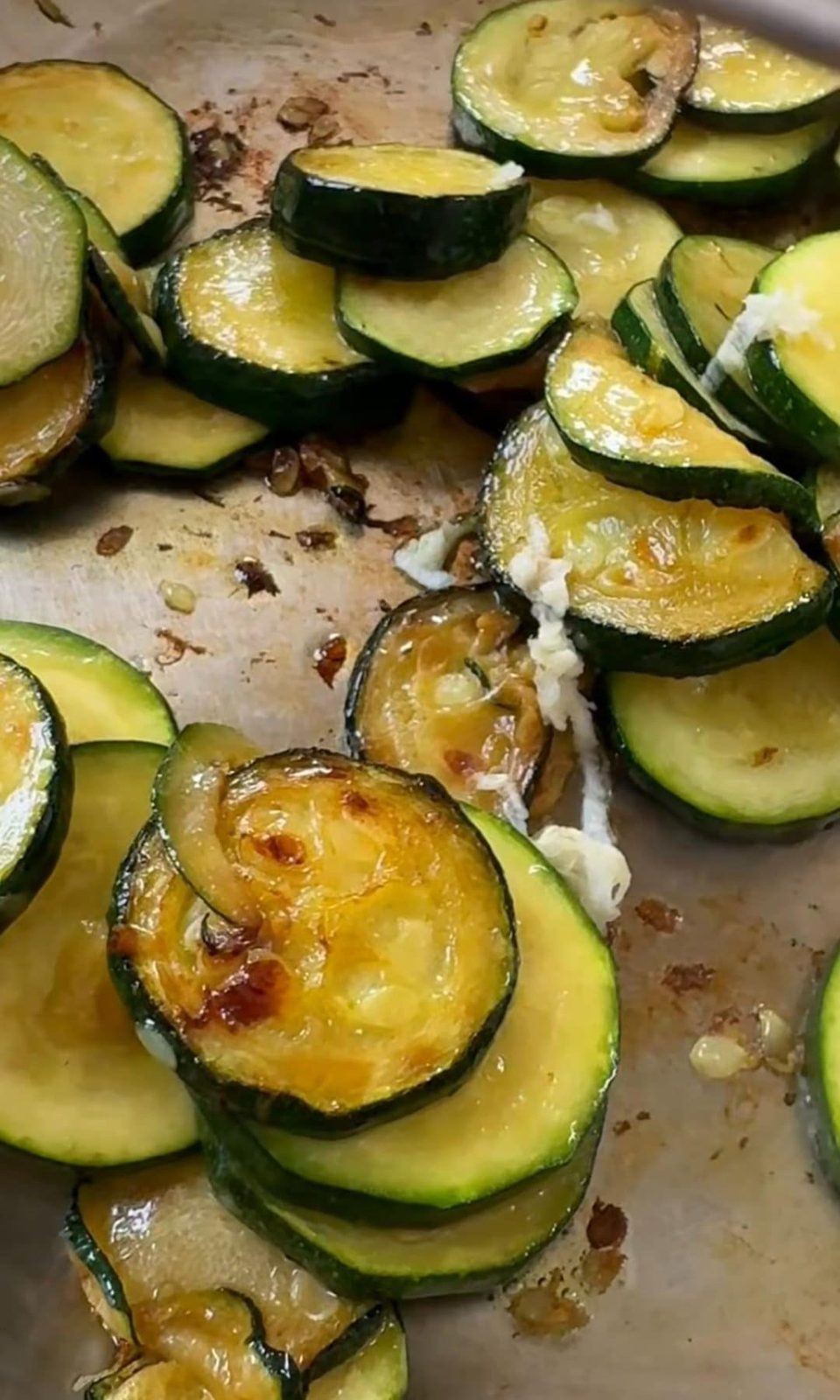 frying courgettes,