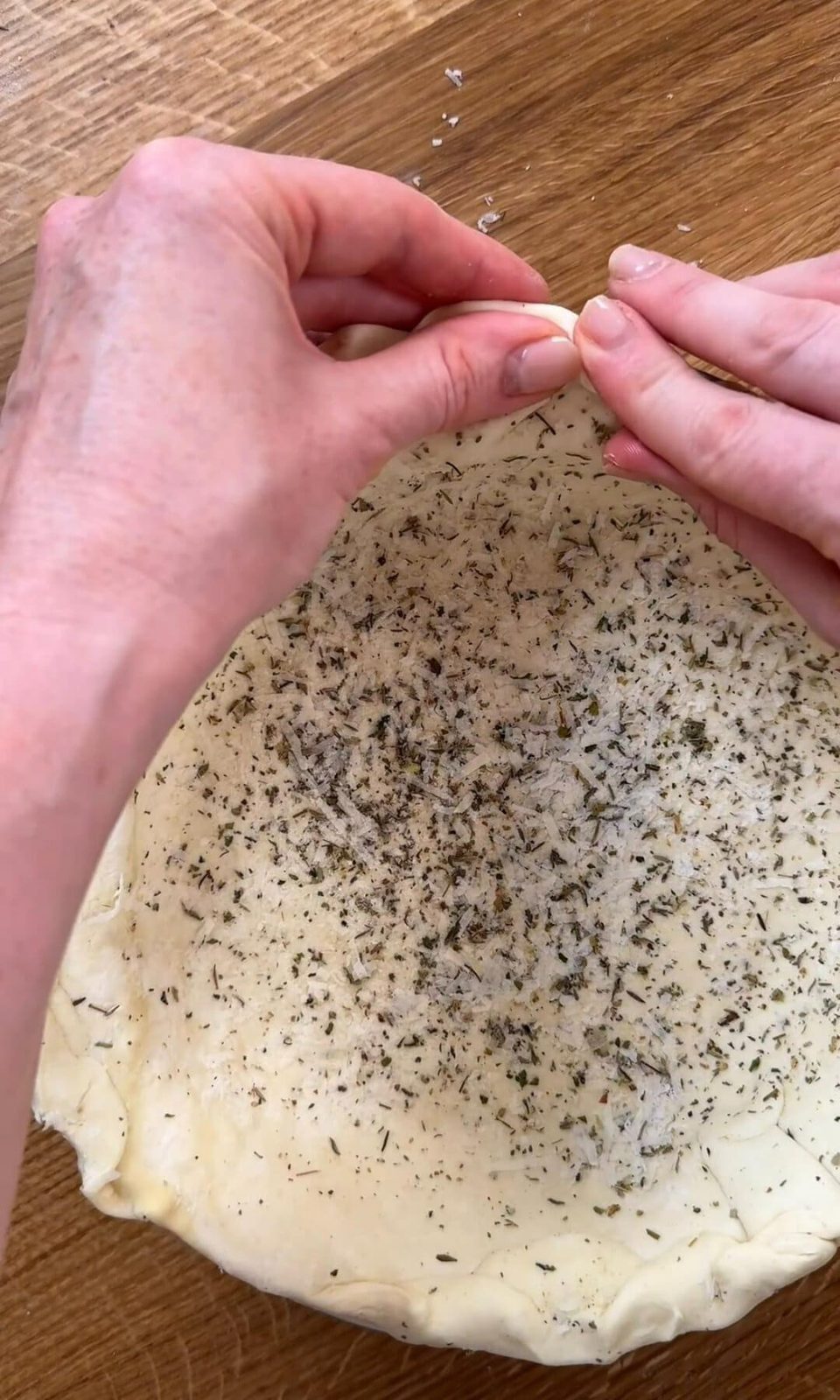 folding puff pastry.