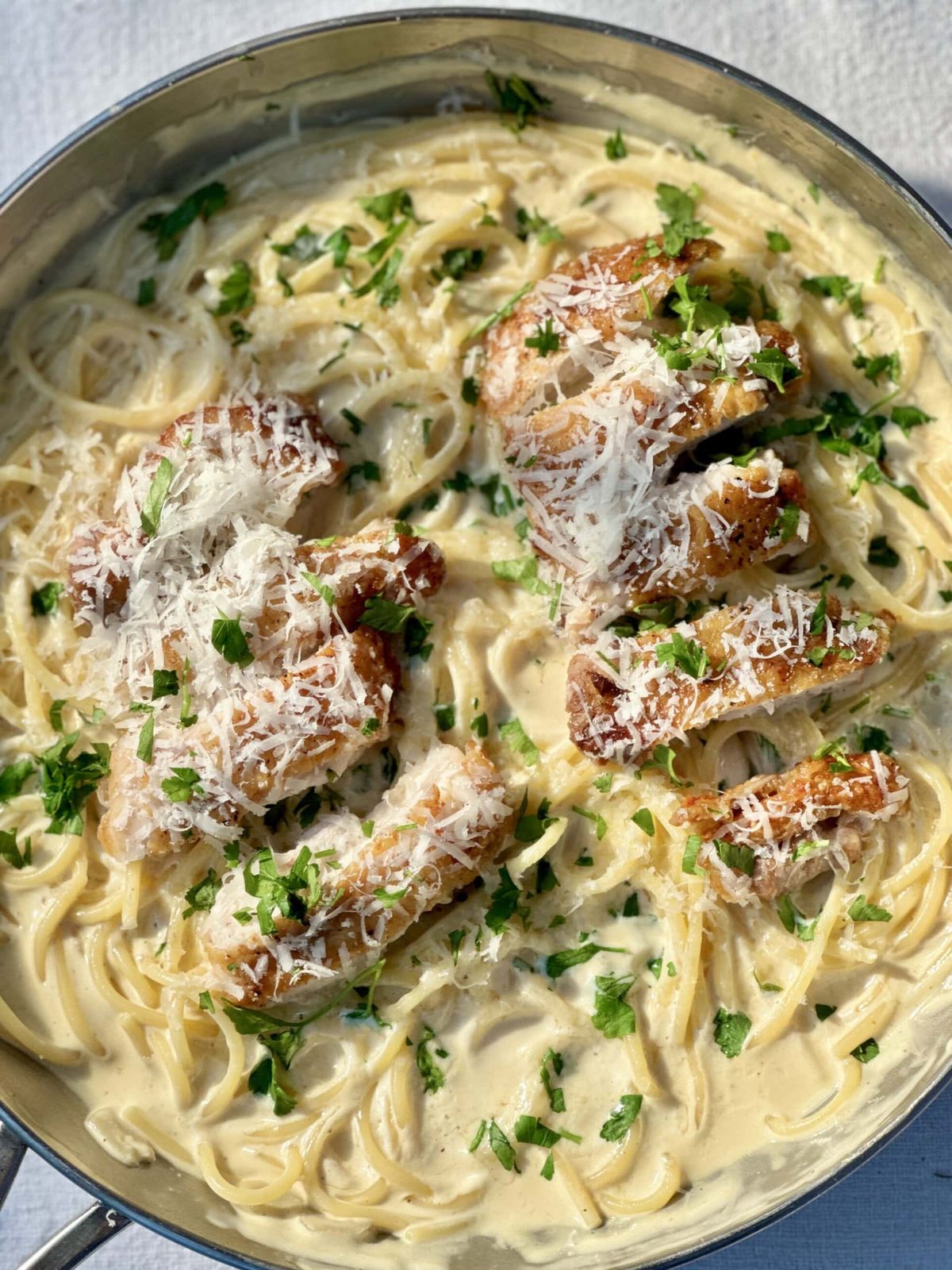 Creamy Chicken Pasta with Parsley