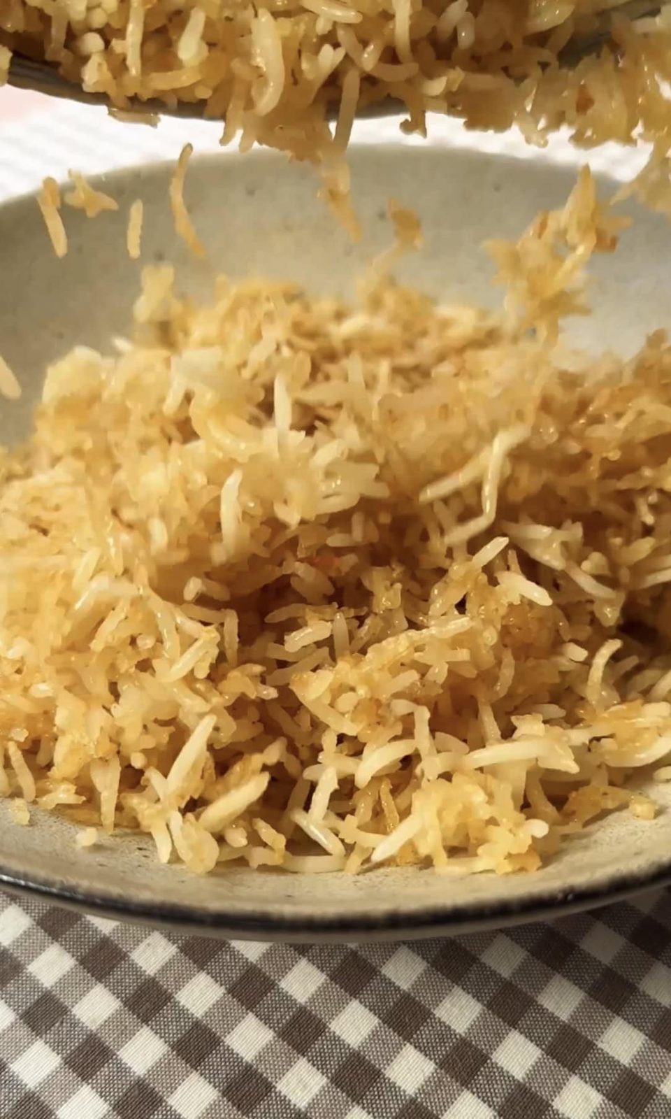 crispy rice into a bowl.