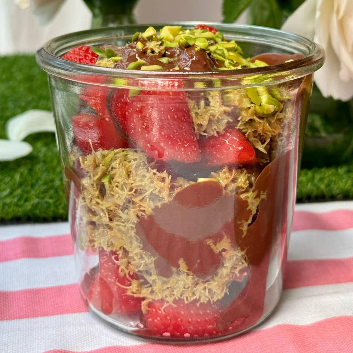 Dubai Chocolate Strawberry Cups