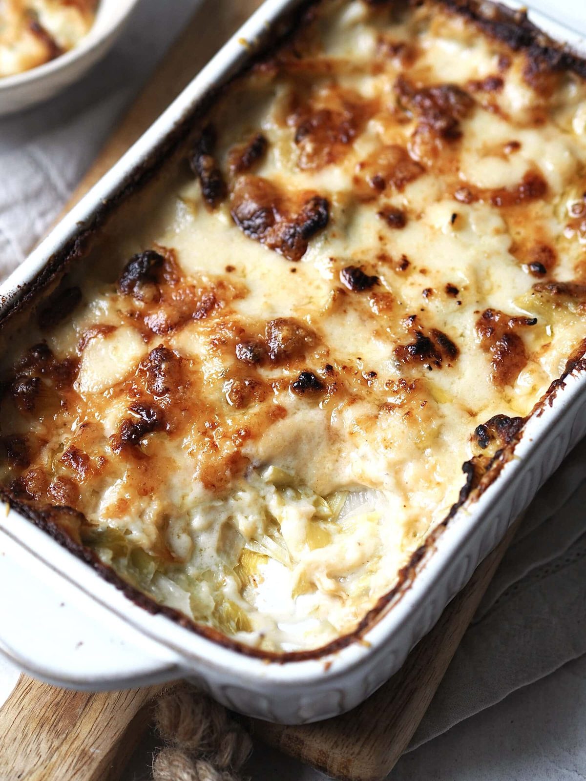 Easy Cheesy Baked Leeks