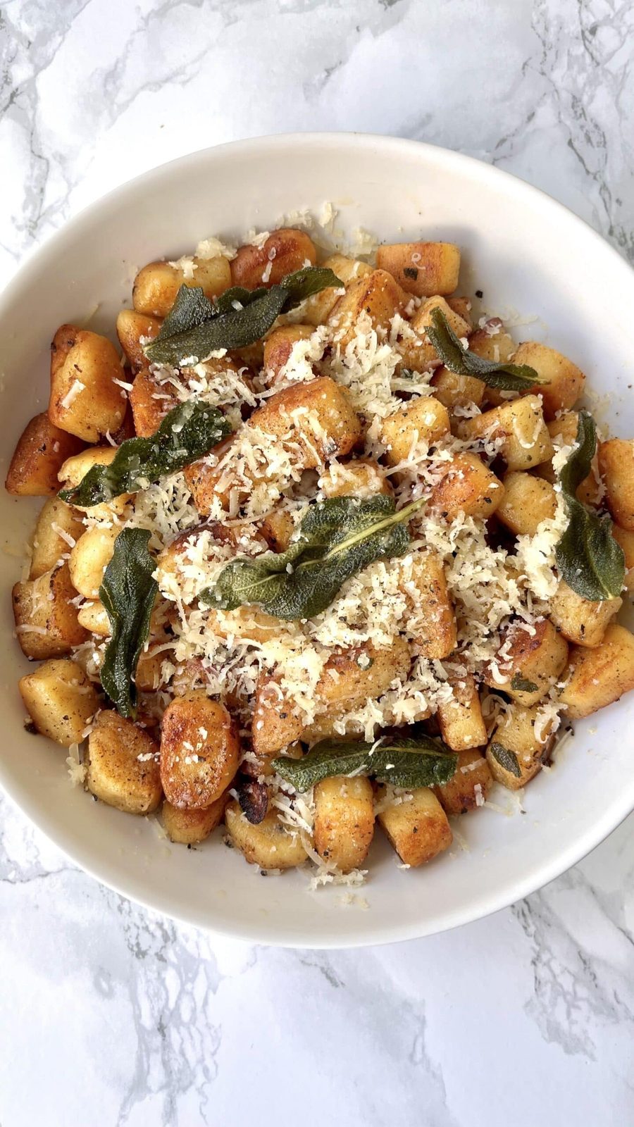 Crispy Brown Butter Gnocchi with Sage and Parmesan