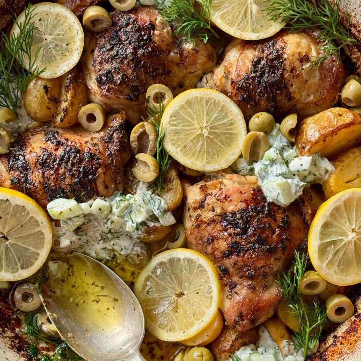 One-Pan Greek Chicken with Lemon Potatoes