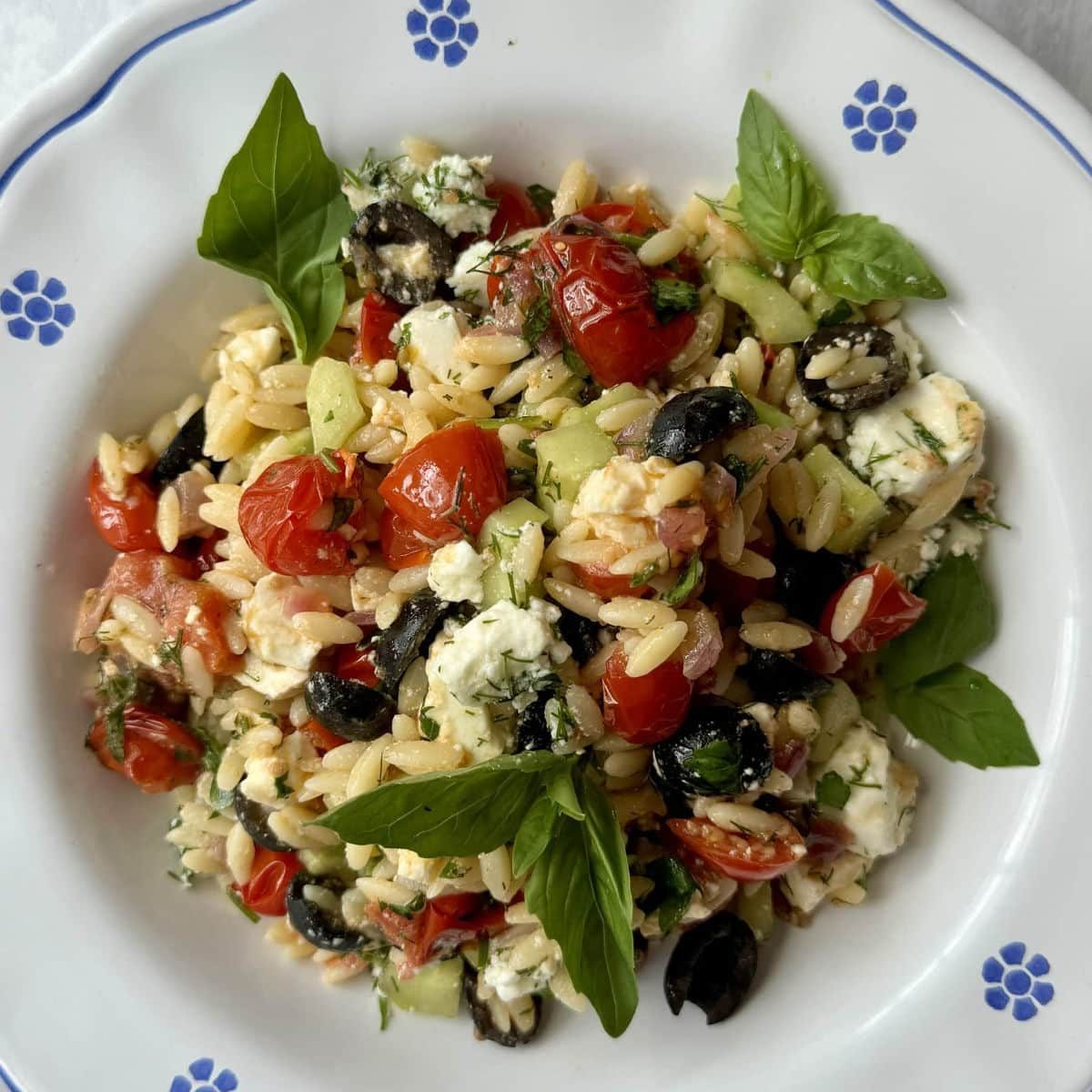Greek Pasta Salad with Orzo