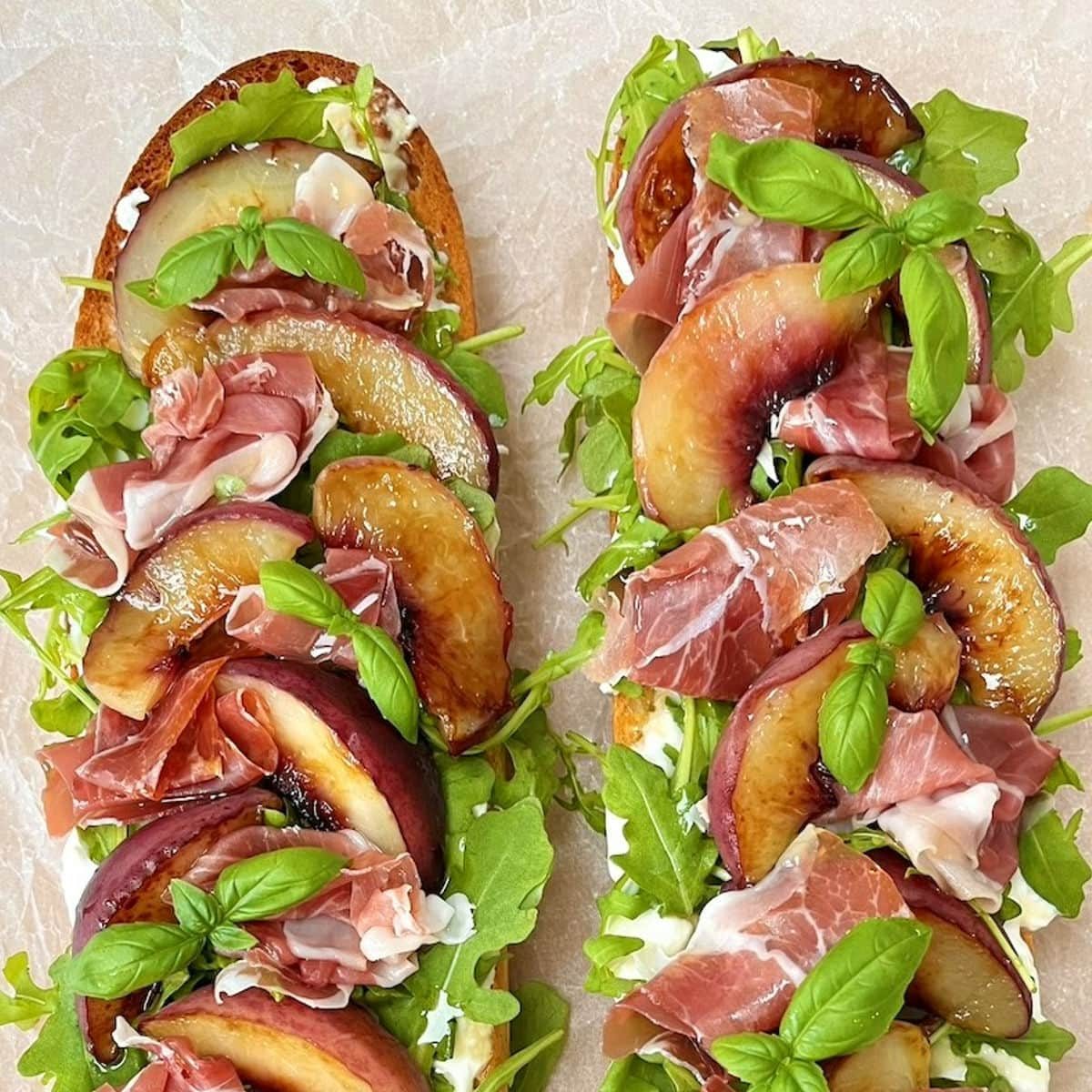 Grilled Peach & Burrata Ciabatta