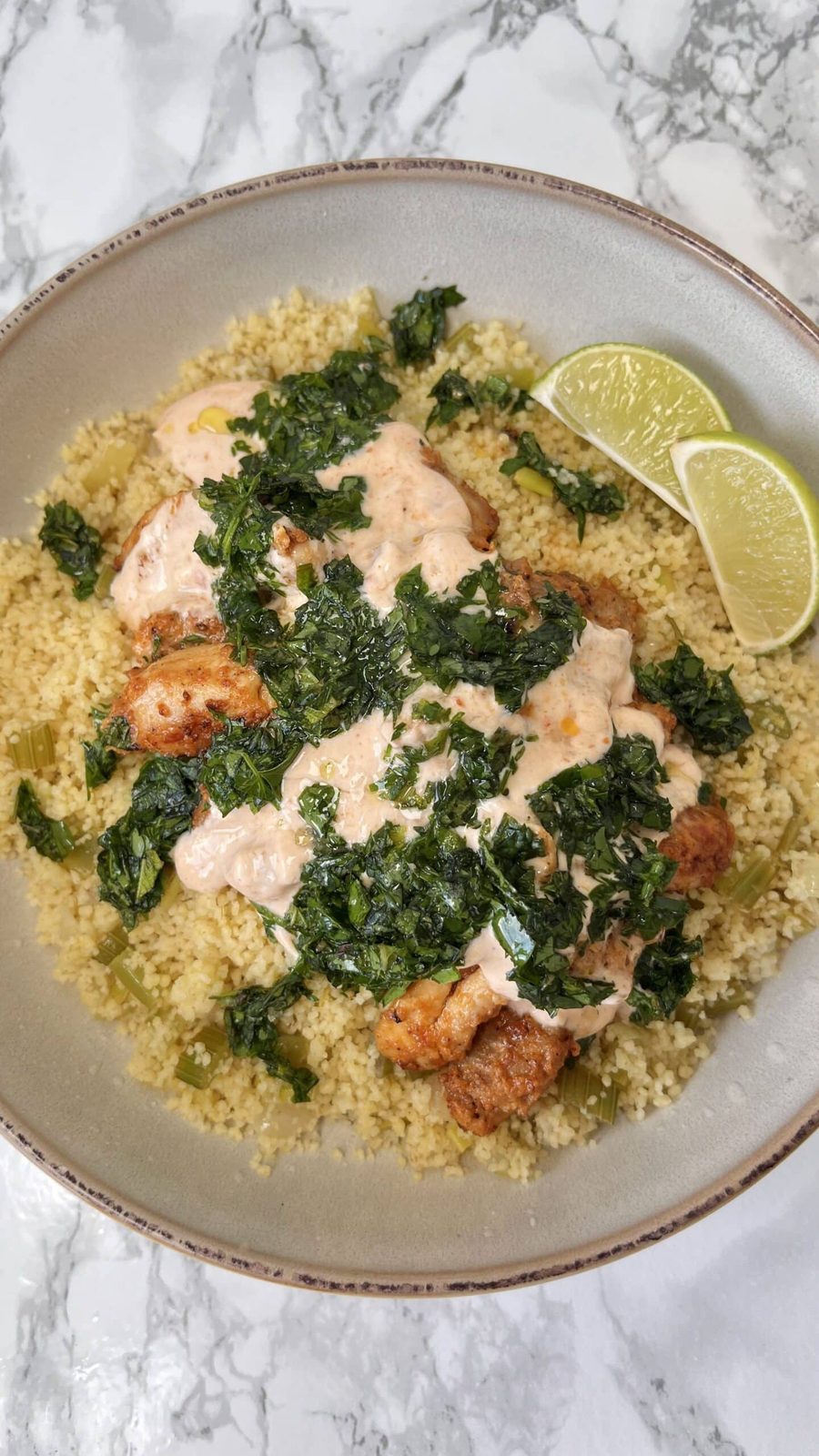 harissa chicken and couscous.