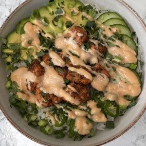spicy salmon bowl
