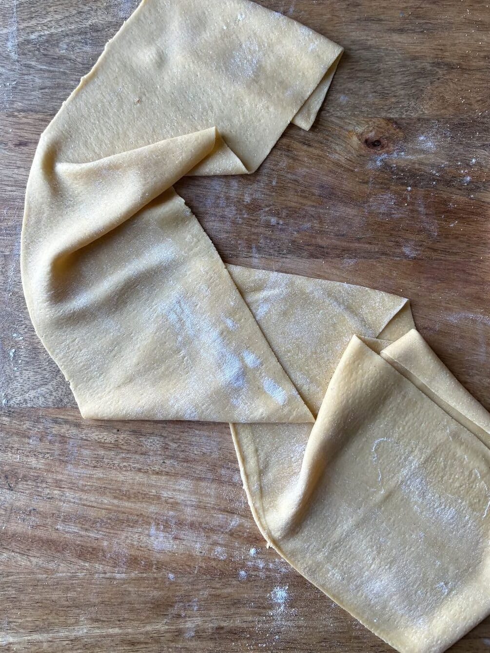 sheet of rolled pata dough.