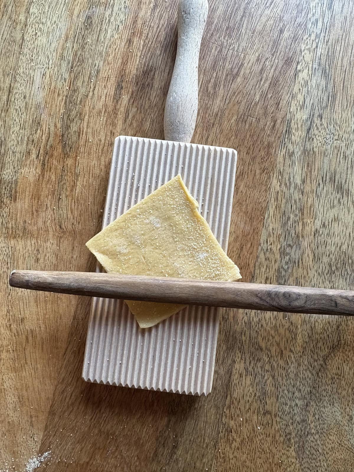 rolling garganelli.