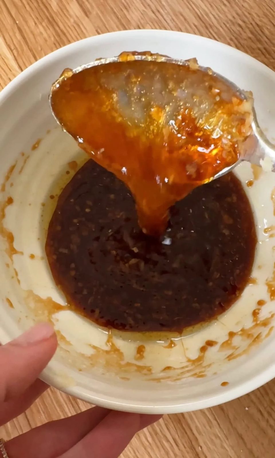 Mixed sauce for the pork.