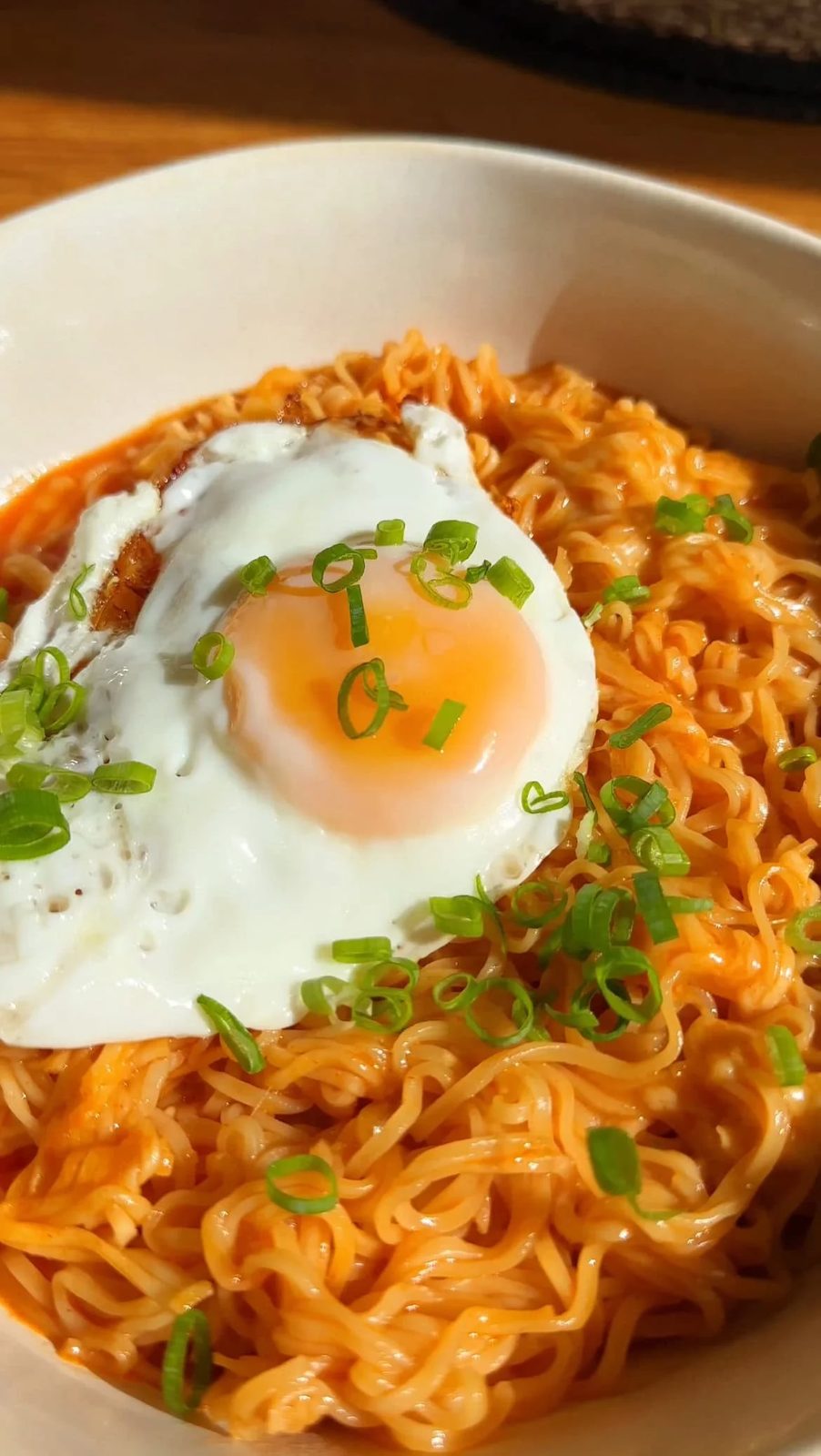 Korean Spicy Ramen Noodles with Cheese