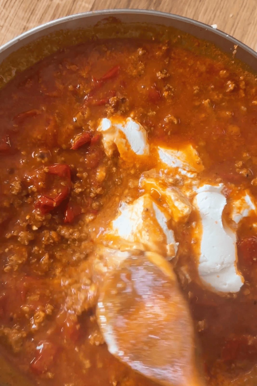 adding mascarpone.