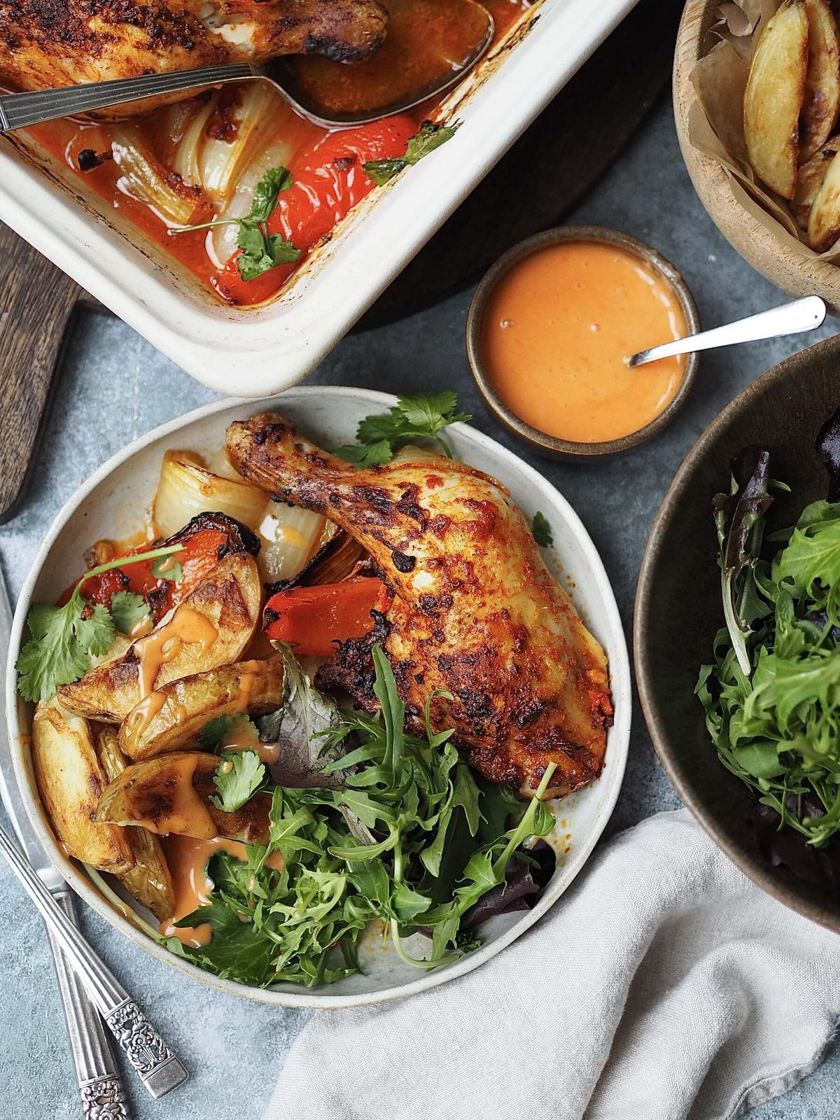 Easy Peri Peri Chicken with Potato Wedges