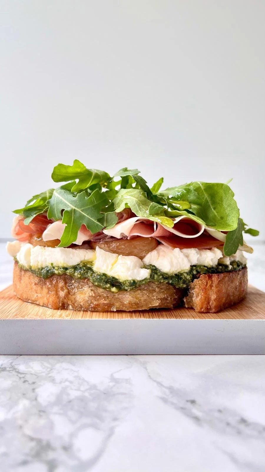 Pesto, Goat’s, Cheese, Parma Ham Toast