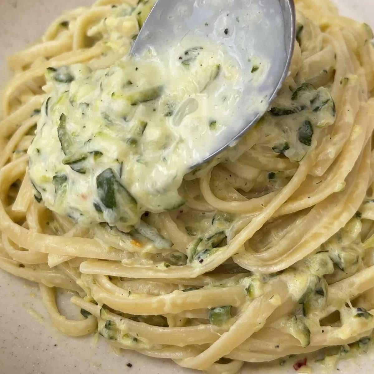 Quick Creamy Courgette Pasta