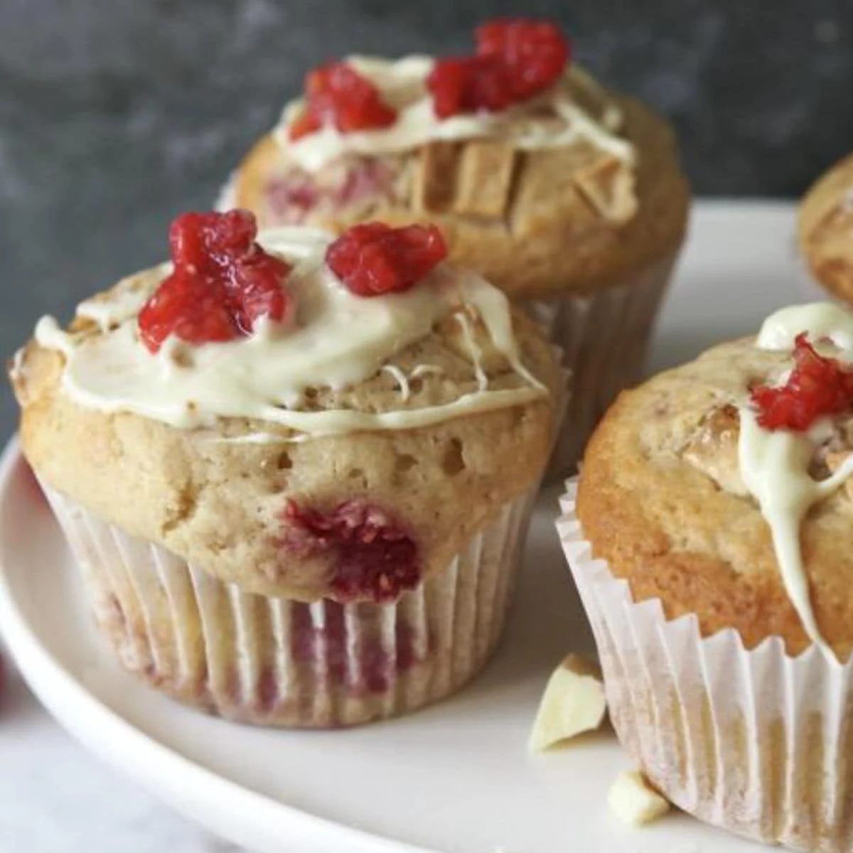 Raspberry White Chocolate Muffins