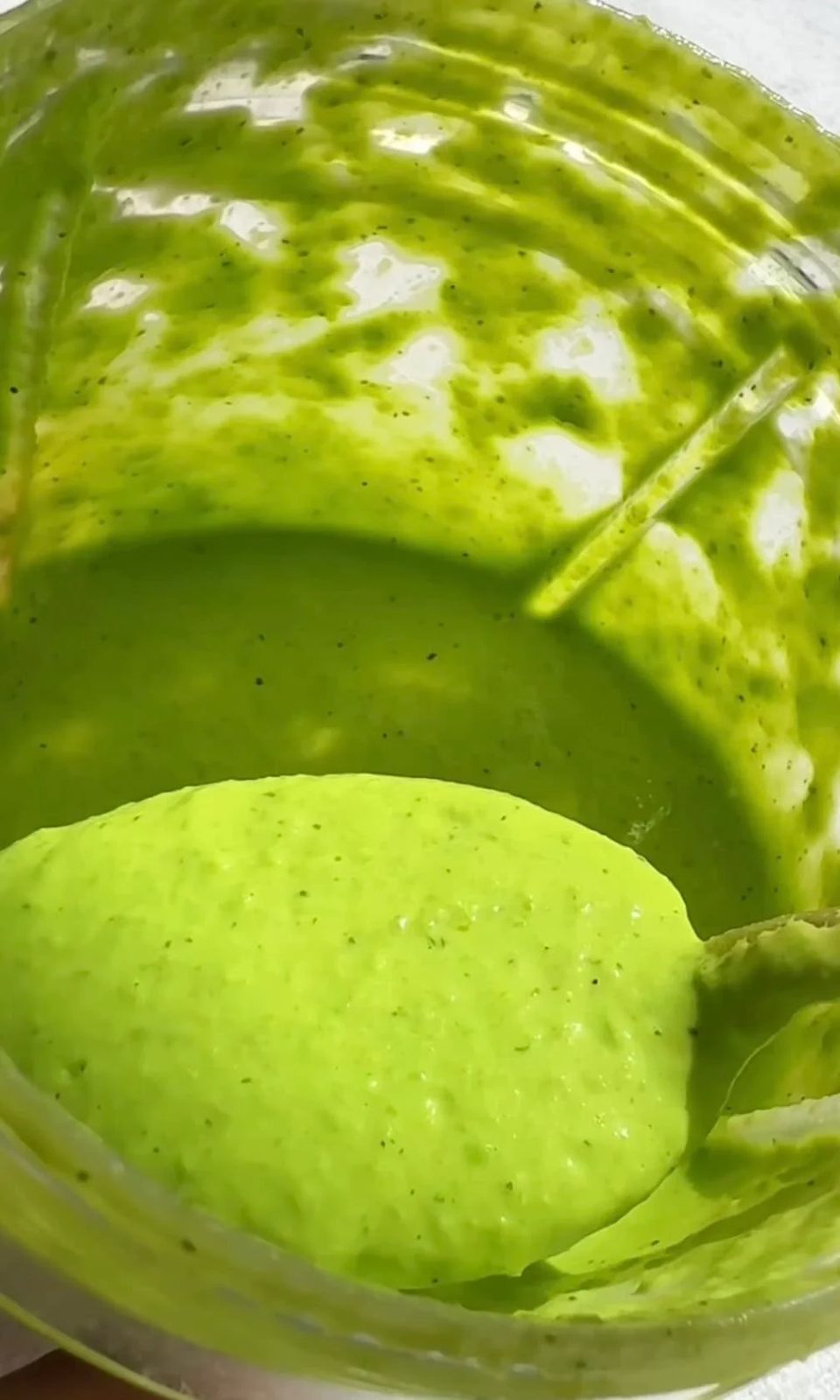 blended pea mixture for the risotto.