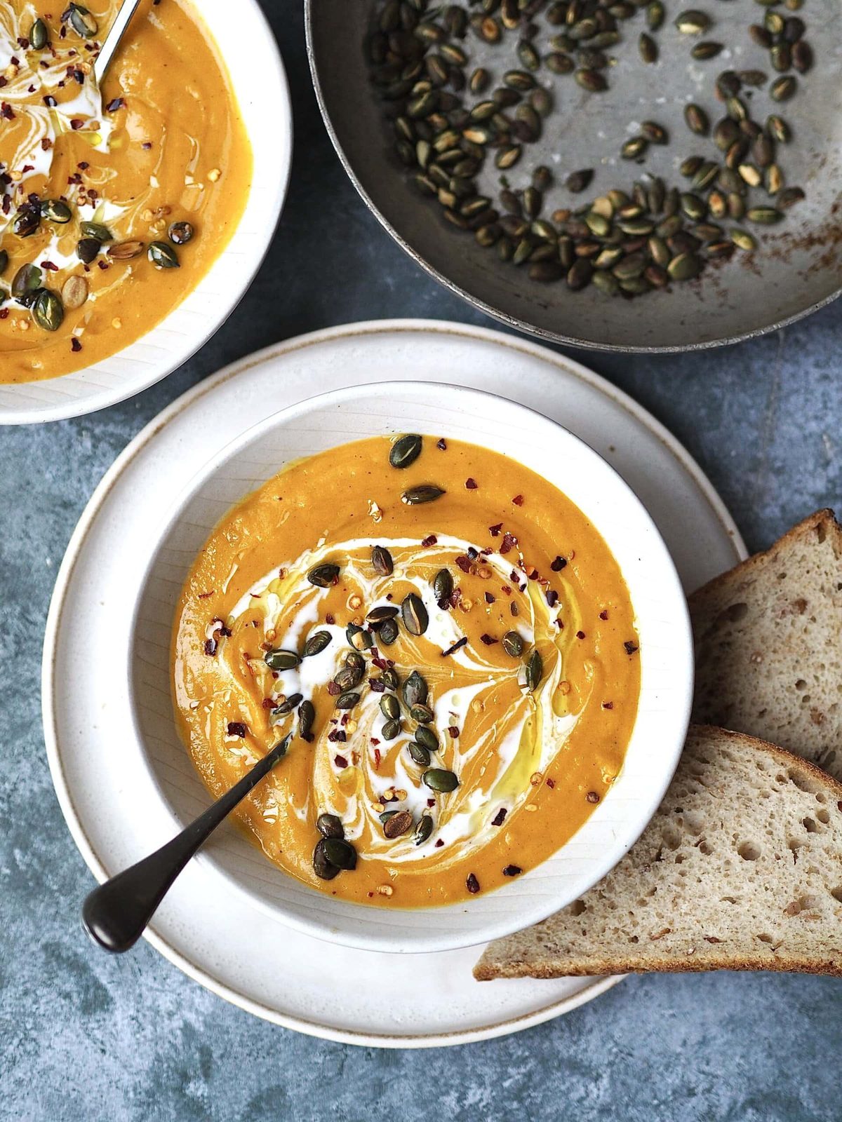 Roasted Butternut Squash and Chilli Soup