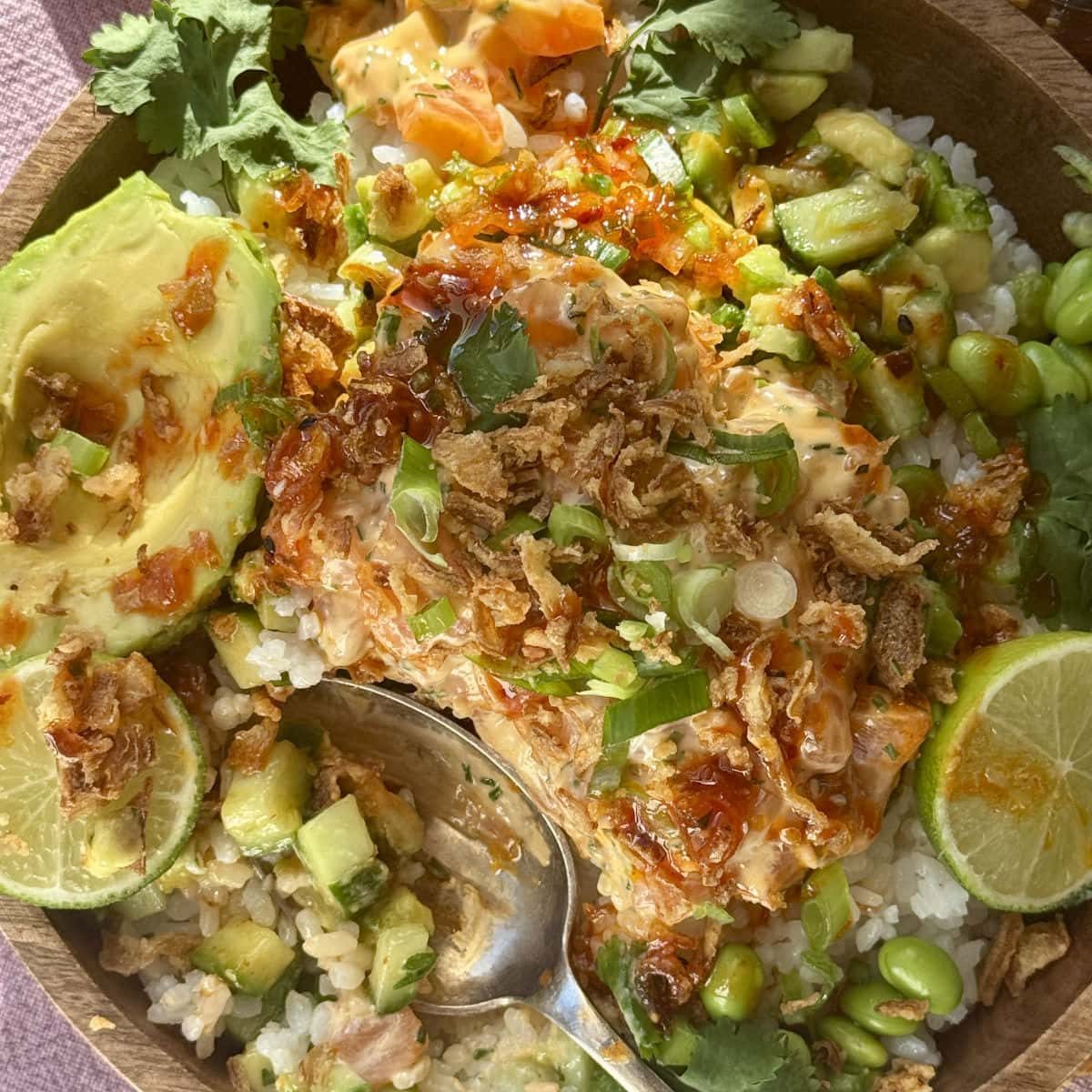 Quick Salmon Sushi Bowls