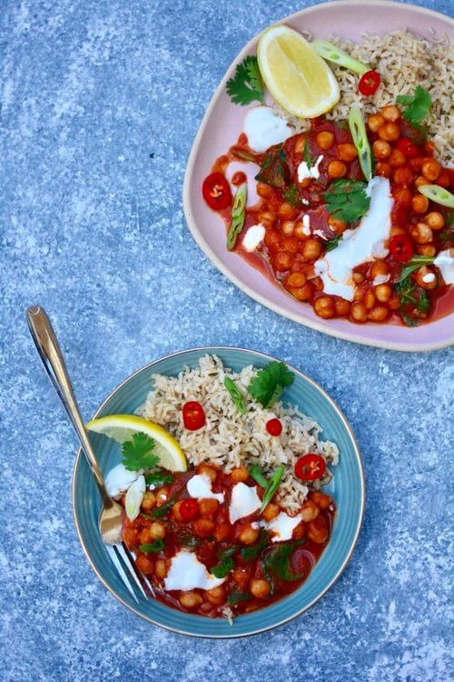 Tomato, Chickpea & Spinach Curry Inspired By Ms Marmite Lover