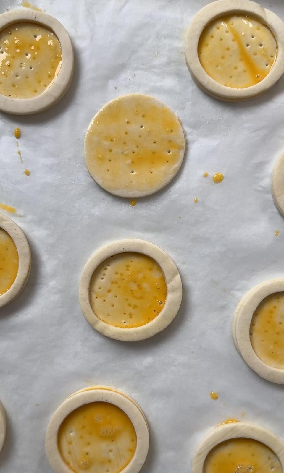 egg washing pastry.