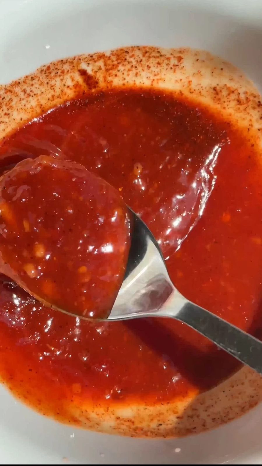 making the chilli katsu sauce: